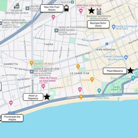 Cosy Studio 200 M From Nice Beach & Promenade Des Anglais Leilighet Eksteriør bilde